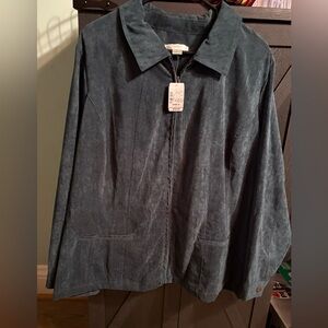 CJ Banks Navy Zip-Up Jacket